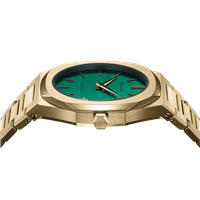 Armbanduhr D1 Milano Herr Ultra Thin Gold Emerald in Stahl D1-UTBL18 - D1-UTBL18